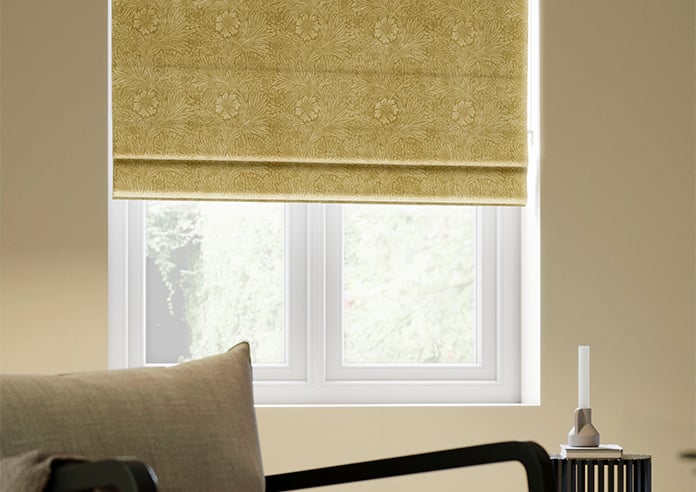 William Morris At Home Marigold Velvet, Ochre - Twist&Fit Roman Blind - Image 5
